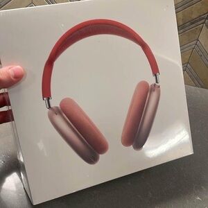 Apple Red Over-Ear Headphones with Premium Design